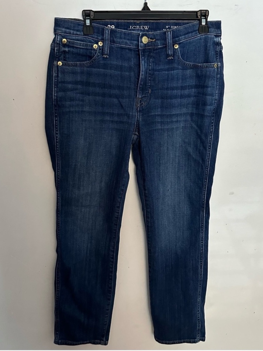 J Crew 9" Vintage Slim-straight Cropped Jean in Amara Wash Size 32 Tall - Picture 2 of 7